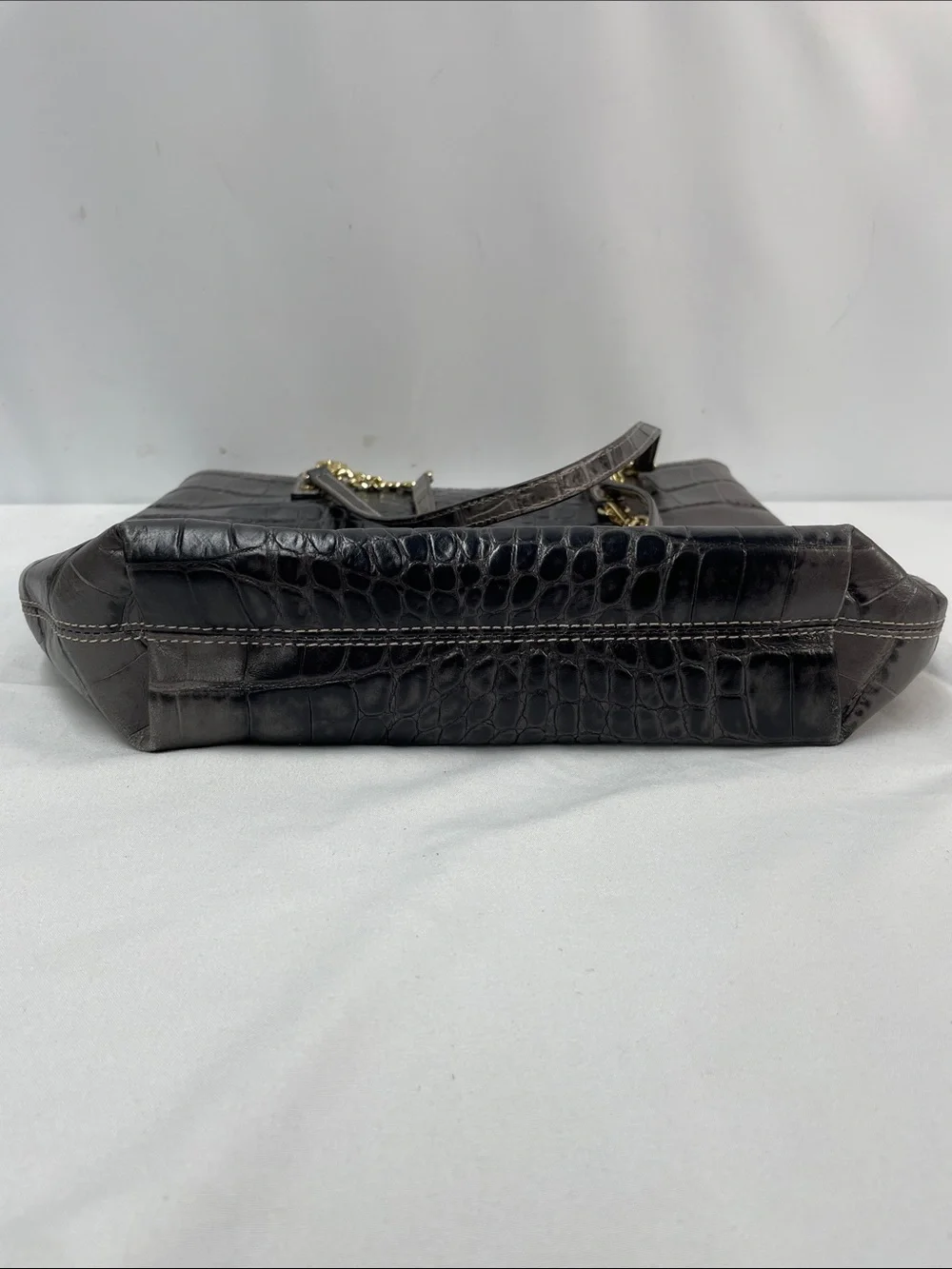 MICHAEL KORS JET SET CROCODILE EMBOSSED LEATHER TOTE FTL-07-159